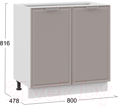 Шкаф-стол кухонный ТриЯ Белладжио 1Н8 (белый/софт капучино)