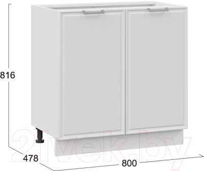 Шкаф-стол кухонный ТриЯ Белладжио 1Н8 (белый/фон белый)