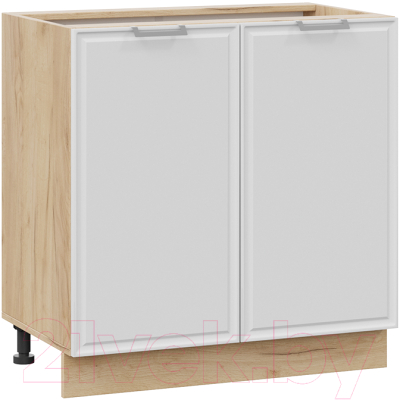 Шкаф-стол кухонный ТриЯ Белладжио 1Н8 (дуб крафт золотой/фон белый) - фото