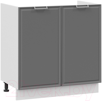 Шкаф под мойку ТриЯ Белладжио 1Н8М (белый/софт графит) - фото