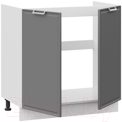 Шкаф под мойку ТриЯ Белладжио 1Н8М (белый/софт графит)