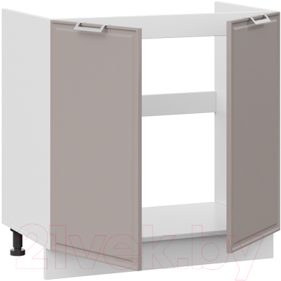 Шкаф под мойку ТриЯ Белладжио 1Н8М (белый/софт капучино)