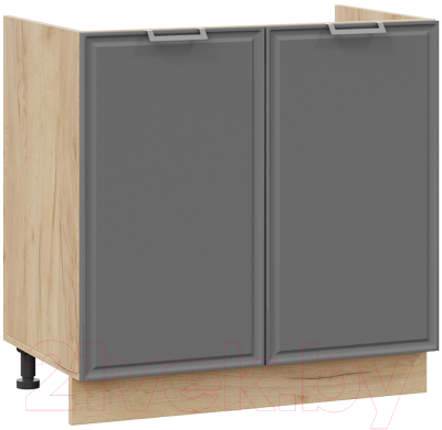 Шкаф под мойку ТриЯ Белладжио 1Н8М (дуб крафт золотой/софт графит) - фото