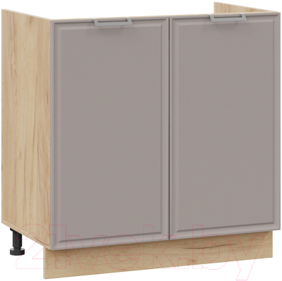 Шкаф под мойку ТриЯ Белладжио 1Н8М (дуб крафт золотой/софт капучино) - фото