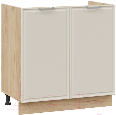 Шкаф под мойку ТриЯ Белладжио 1Н8М (дуб крафт золотой/софт панакота) - фото