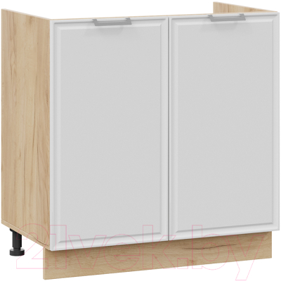 Шкаф под мойку ТриЯ Белладжио 1Н8М (дуб крафт золотой/фон белый) - фото