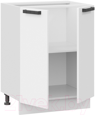 Шкаф-стол кухонный ТриЯ Детройт 1Н6 исп.2 (белый/белый глянец)