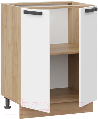 Шкаф-стол кухонный ТриЯ Детройт 1Н6 исп.2 (дуб крафт золотой/белый глянец)