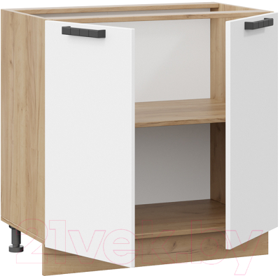 Шкаф-стол кухонный ТриЯ Детройт 1Н8 исп.2 (дуб крафт золотой/белый глянец)