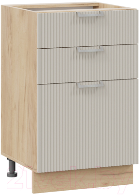 Шкаф-стол кухонный ТриЯ Кимберли 1Н5Я3 (дуб крафт золотой/крем) - фото