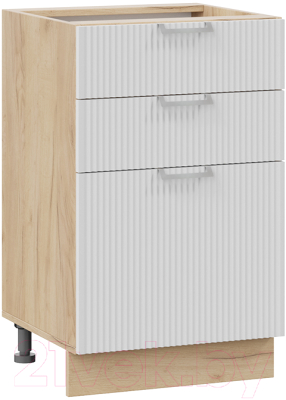 Шкаф-стол кухонный ТриЯ Кимберли 1Н5Я3 (дуб крафт золотой/сноу) - фото