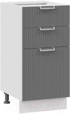 Шкаф-стол кухонный ТриЯ Кимберли 1Н4Я3 (белый/титан) - фото