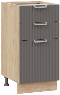 Шкаф-стол кухонный ТриЯ Кимберли 1Н4Я3 (дуб крафт золотой/муссон) - фото