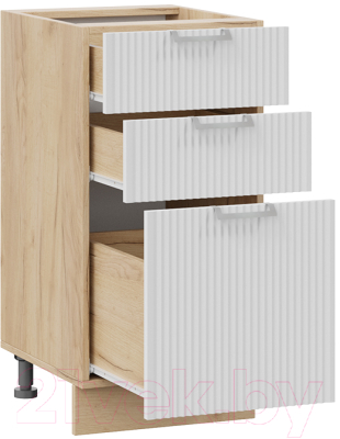 Шкаф-стол кухонный ТриЯ Кимберли 1Н4Я3 (дуб крафт золотой/сноу)