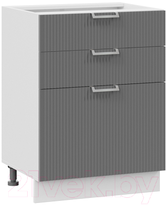 Шкаф-стол кухонный ТриЯ Кимберли 1Н6Я3 (белый/титан) - фото