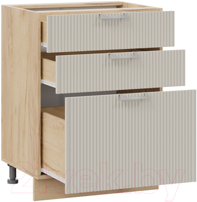 Шкаф-стол кухонный ТриЯ Кимберли 1Н6Я3 (дуб крафт золотой/крем)