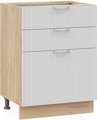 Шкаф-стол кухонный ТриЯ Кимберли 1Н6Я3 (дуб крафт золотой/сноу) - фото