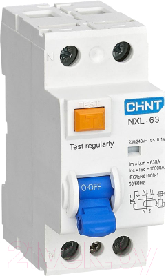 Устройство защитного отключения Chint NXL-63 1P+N 40А 30мА тип AC 6кА / 280723 - фото