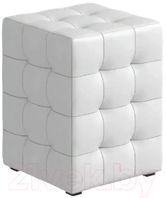 Пуф Атлант-Мебель Кожзам белый - фото