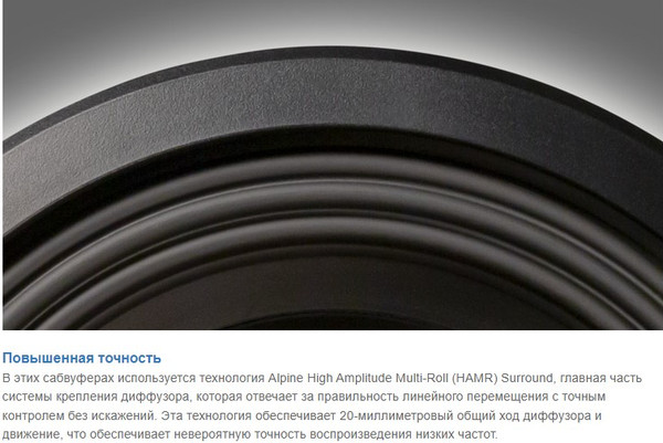 Головка сабвуфера Alpine R2-W10D4