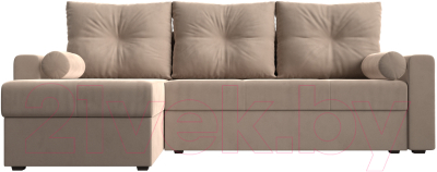Диван угловой Лига Диванов Верона лайт левый (велюр бежевый)