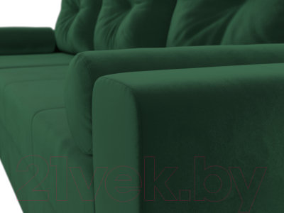 Диван угловой Лига Диванов Верона лайт левый (велюр зеленый)