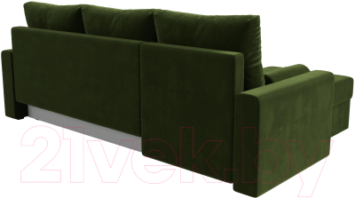 Диван угловой Лига Диванов Верона лайт левый (микровельвет зеленый)