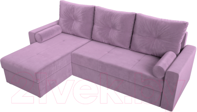 Диван угловой Лига Диванов Верона лайт левый (микровельвет сиреневый)