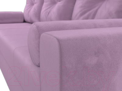 Диван угловой Лига Диванов Верона лайт левый (микровельвет сиреневый)
