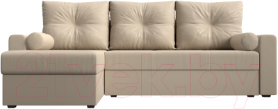 Диван угловой Лига Диванов Верона лайт левый (экокожа бежевый)