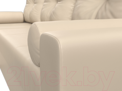 Диван угловой Лига Диванов Верона лайт левый (экокожа бежевый)