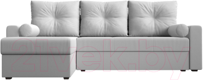 Диван угловой Лига Диванов Верона лайт левый (экокожа белый)