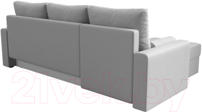 Диван угловой Лига Диванов Верона лайт левый (экокожа белый)