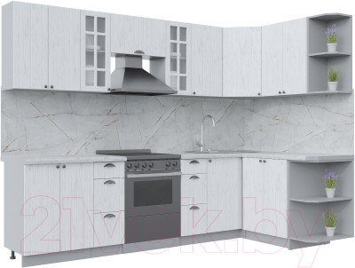 Готовая кухня Интерлиния Берес 1.5x2.8 правая - фото