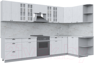 Готовая кухня Интерлиния Берес 1.5x3.3 правая - фото