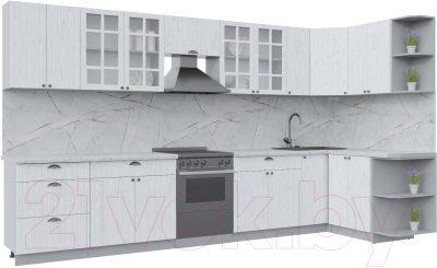 Готовая кухня Интерлиния Берес 1.5x3.7 правая - фото