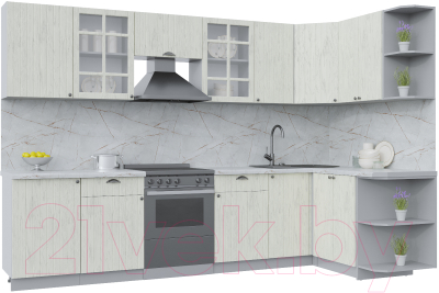 Готовая кухня Интерлиния Берес 1.5x3.1 правая - фото