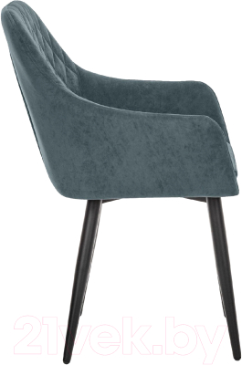 Стул Импэкс Leset Слим с подлокотниками (черный/велюр темно-зеленый)