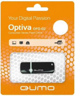 USB flash накопитель Qumo 8GB / QM8GUD-OP2-Black