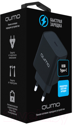 Адаптер питания сетевой Qumo Energy Light Charger 0050 / Q32874