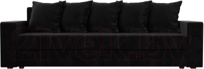 Диван Лига Диванов Дубай лайт полки слева / 114370L (велюр черный)
