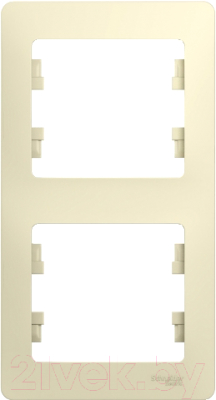 Рамка для выключателей и розеток Systeme (Schneider) Electric Glossa GSL000206 - фото
