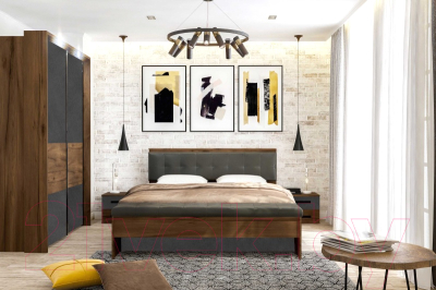 Шкаф-купе Мебельград Глазго 2-х дверный 180x60.5x230 (таксония/металл бруклин)