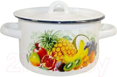 Кастрюля СтальЭмаль 1с17с (белый)