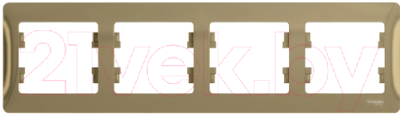 Рамка для выключателей и розеток Systeme (Schneider) Electric Glossa GSL000404 - фото