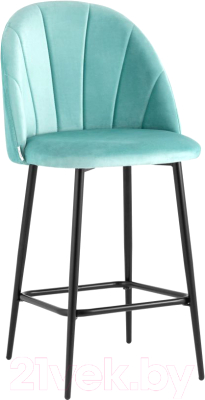 Стул барный Stool Group Логан полубарный / AV 413-H50-08(PP) (велюр пыльно-голубой) - фото
