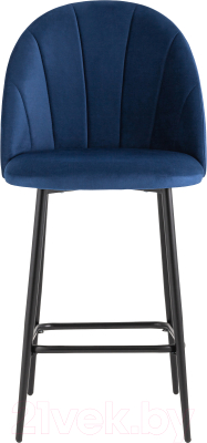 Стул барный Stool Group Логан полубарный / AV 413-Cb-08(PP) (велюр синий)