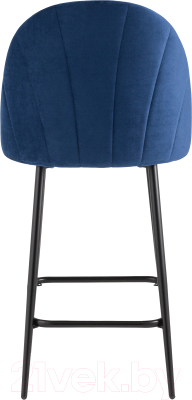 Стул барный Stool Group Логан полубарный / AV 413-Cb-08(PP) (велюр синий)