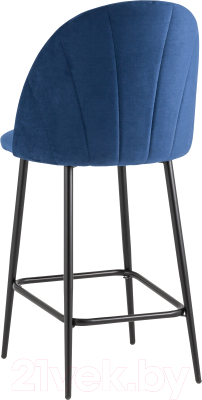 Стул барный Stool Group Логан полубарный / AV 413-Cb-08(PP) (велюр синий)