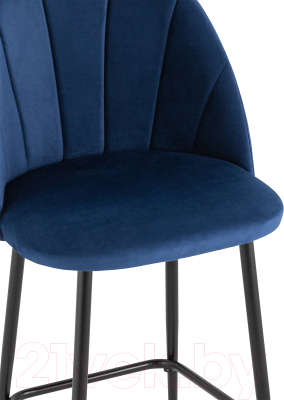 Стул барный Stool Group Логан полубарный / AV 413-Cb-08(PP) (велюр синий)